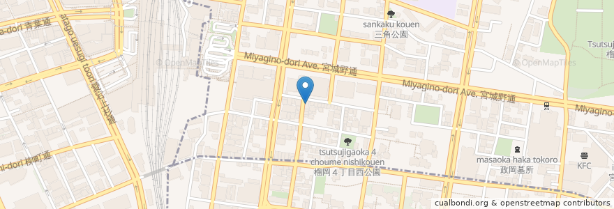 Mapa de ubicacion de デジマル en Japon, Préfecture De Miyagi, 仙台市, 青葉区, 宮城野区.