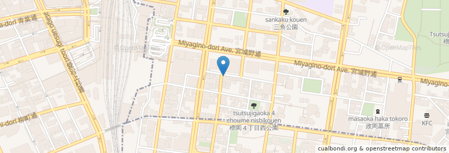 Mapa de ubicacion de もっきり en 日本, 宮城県, 仙台市, 青葉区, 宮城野区.
