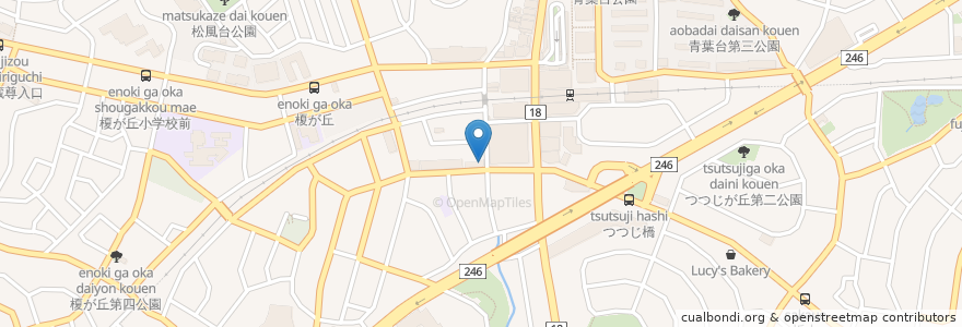 Mapa de ubicacion de 藤ファマーシ en Japon, Préfecture De Kanagawa, 横浜市, 青葉区.