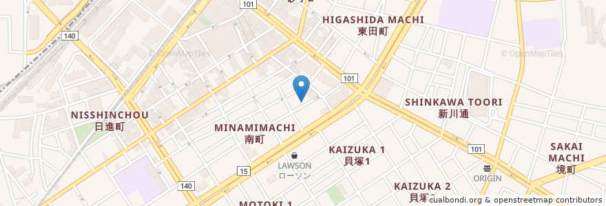 Mapa de ubicacion de カサブランカ en Japón, Prefectura De Kanagawa, Kawasaki, 川崎区.