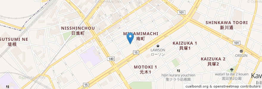 Mapa de ubicacion de 曼陀羅～マンダラ～ en 日本, 神奈川県, 川崎市, 川崎区.