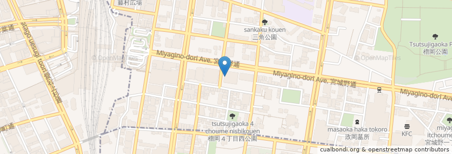 Mapa de ubicacion de 仙台森ビル内科クリニック en Japonya, 宮城県, 仙台市, 青葉区, 宮城野区.