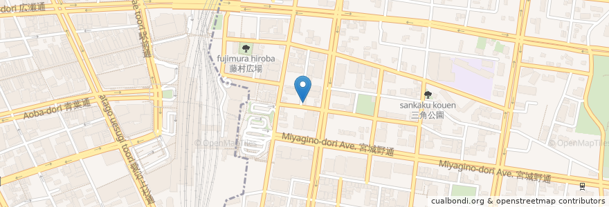 Mapa de ubicacion de ボナペティ en 日本, 宮城県, 仙台市, 青葉区, 宮城野区.