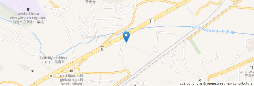 Mapa de ubicacion de 洋風居酒屋 フクモト en 일본, 미야기현, 仙台市, 宮城野区.