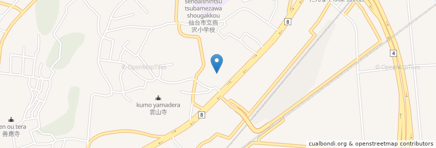 Mapa de ubicacion de 日蓮正宗 善修寺 en Giappone, 宮城県, 仙台市, 宮城野区.