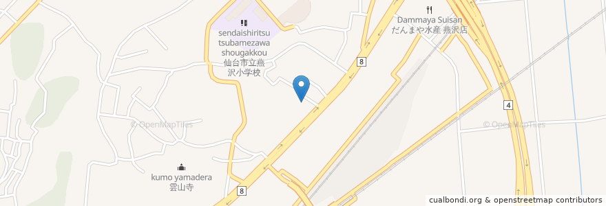 Mapa de ubicacion de Prazer en Japonya, 宮城県, 仙台市, 宮城野区.