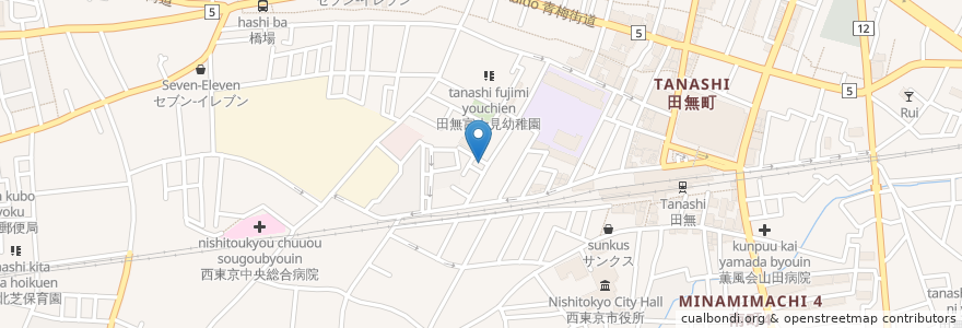 Mapa de ubicacion de ハルキ亭 en Jepun, 東京都, 西東京市.