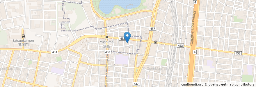 Mapa de ubicacion de クラブマンダリン en Japonya, 東京都, 台東区.