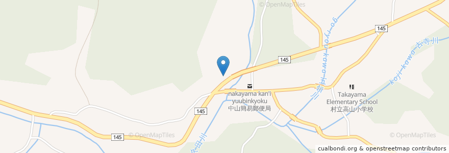 Mapa de ubicacion de 高山村 en اليابان, غونما, 吾妻郡, 高山村.
