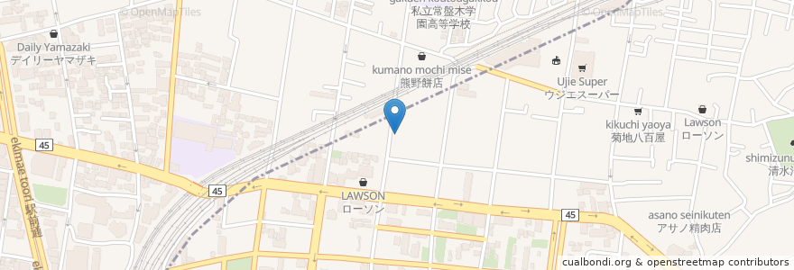 Mapa de ubicacion de 内科萱場クリニック en Japão, 宮城県, 仙台市, 青葉区, 宮城野区.