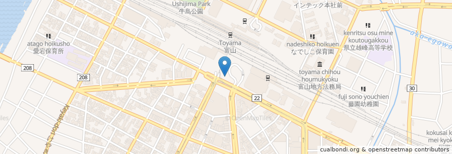 Mapa de ubicacion de シクロシティ　ステーションNo19 en 일본, 도야마현, 富山市.
