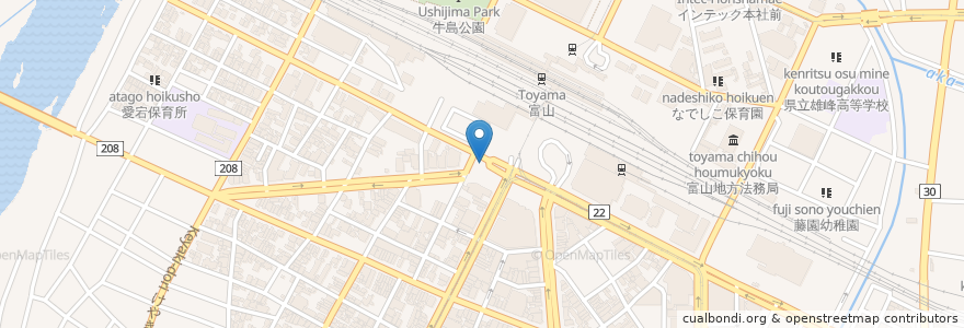 Mapa de ubicacion de シクロシティ　ステーションNo3 en Jepun, 富山県, 富山市.