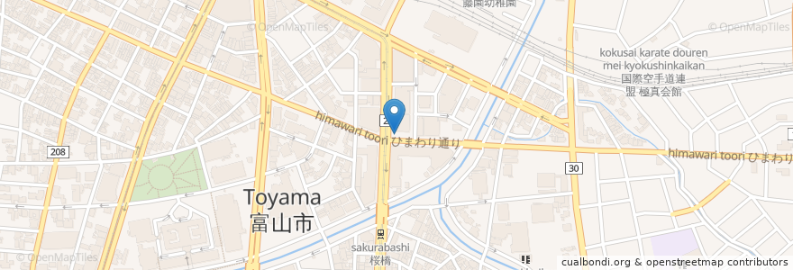 Mapa de ubicacion de シクロシティ　ステーションNo5 en Japão, 富山県, 富山市.