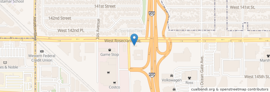 Mapa de ubicacion de Arco en 미국, 캘리포니아주, Los Angeles County, Hawthorne.