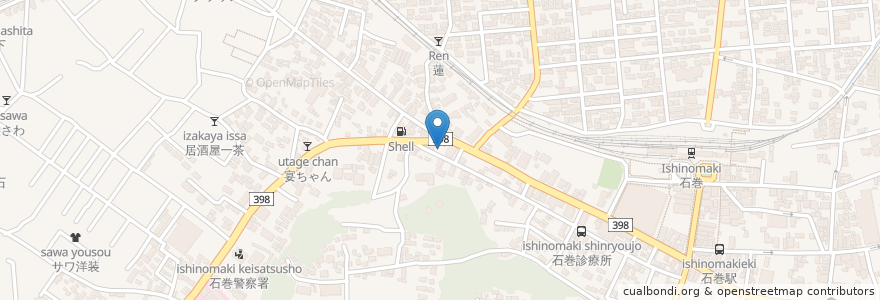 Mapa de ubicacion de 芙美子 en 일본, 미야기현, 石巻市.