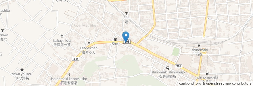 Mapa de ubicacion de ベレッツアイーグル en Япония, Мияги, 石巻市.