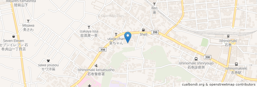 Mapa de ubicacion de 禅昌寺 en 日本, 宮城県, 石巻市.