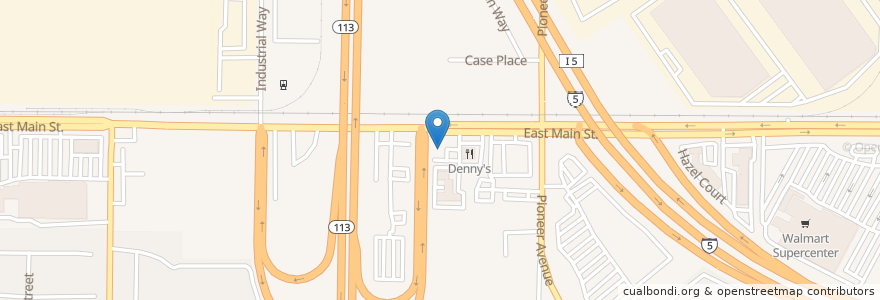 Mapa de ubicacion de Carl's Jr. en ایالات متحده آمریکا, کالیفرنیا, Yolo County, Woodland.