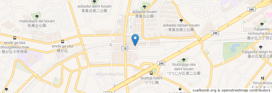 Mapa de ubicacion de サロン卵と私 en Japan, 神奈川県, Yokohama, 青葉区.