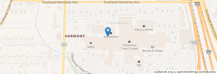 Mapa de ubicacion de Nordstrom Espresso Bar en ایالات متحده آمریکا, اورگن, Clackamas County.