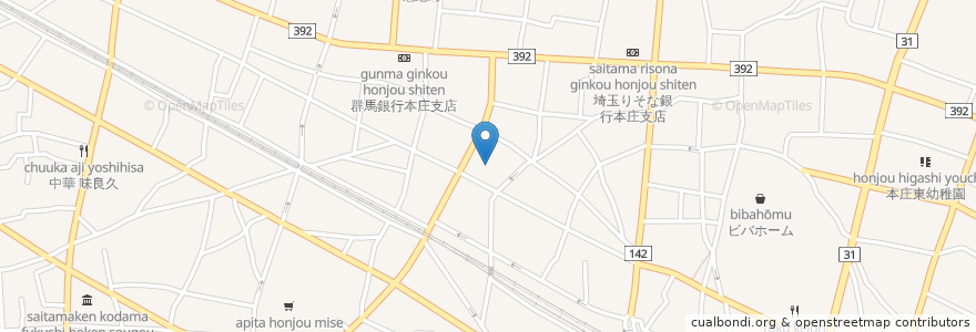 Mapa de ubicacion de 北海亭 en Japon, Préfecture De Saitama, Honjo.