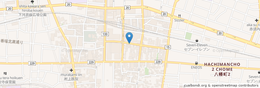 Mapa de ubicacion de 府中駅南自転車駐車場 en Japon, Tokyo, 府中市.