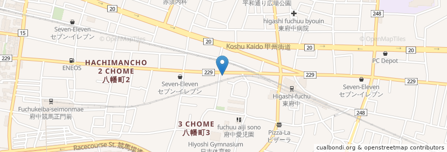 Mapa de ubicacion de kettle en ژاپن, 東京都, 府中市.
