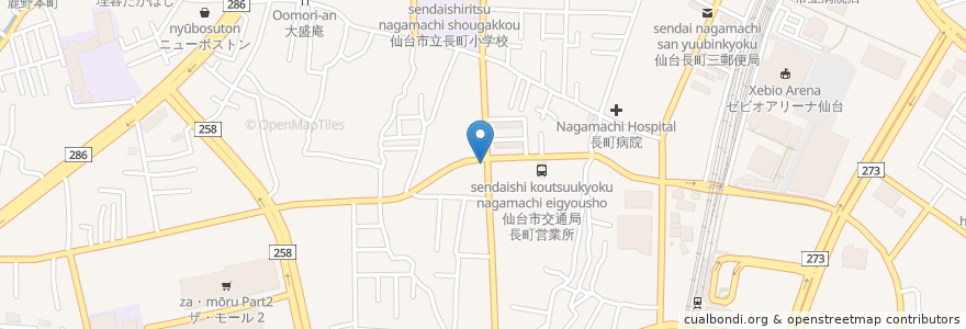 Mapa de ubicacion de 韓国家庭料理 唐・辛 en Japan, 宮城県, 仙台市, 太白区.