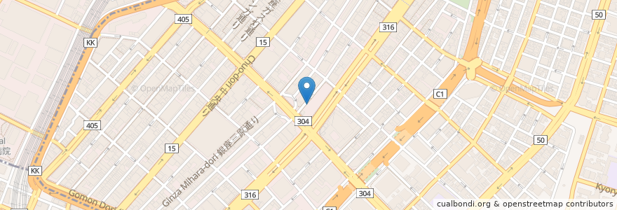 Mapa de ubicacion de いきなり！ステーキ en Japan, 東京都, 中央区.