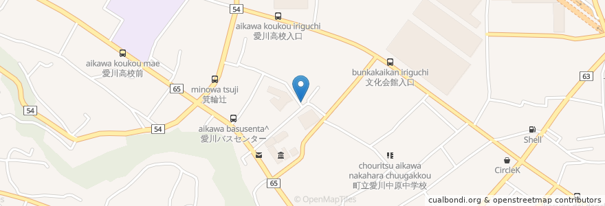 Mapa de ubicacion de 愛川薬局 en Япония, Канагава, Айко, Аикава.