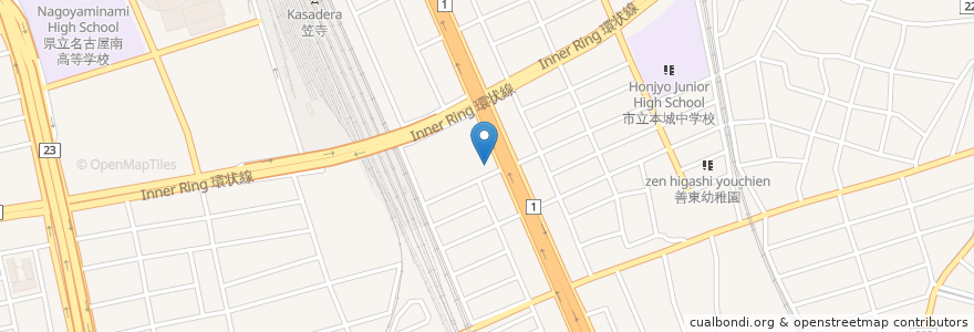Mapa de ubicacion de コメダ珈琲店 en ژاپن, 愛知県, 名古屋市, 南区.