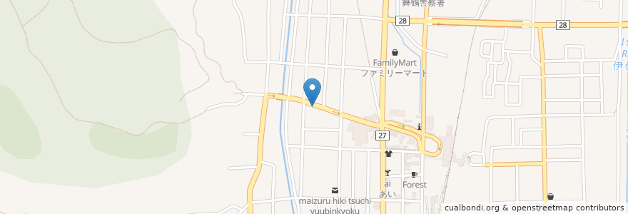 Mapa de ubicacion de 日本イエス・キリスト教団西舞鶴教会 en 日本, 京都府, 舞鶴市.