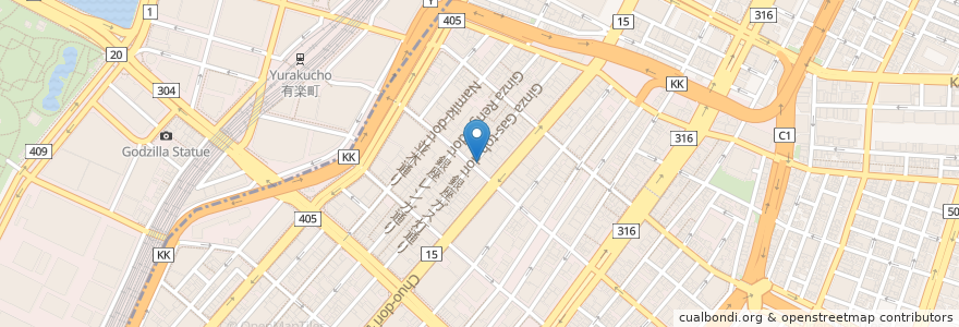 Mapa de ubicacion de Bills en Japon, Tokyo.