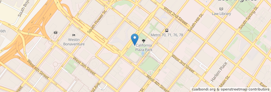 Mapa de ubicacion de Georges Greek Grill en Amerika Birleşik Devletleri, Kaliforniya, Los Angeles County, Los Angeles.