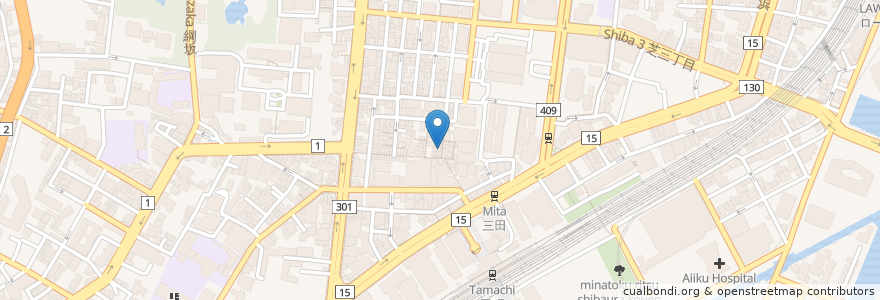 Mapa de ubicacion de 一力堂 en 日本, 东京都/東京都, 港區.