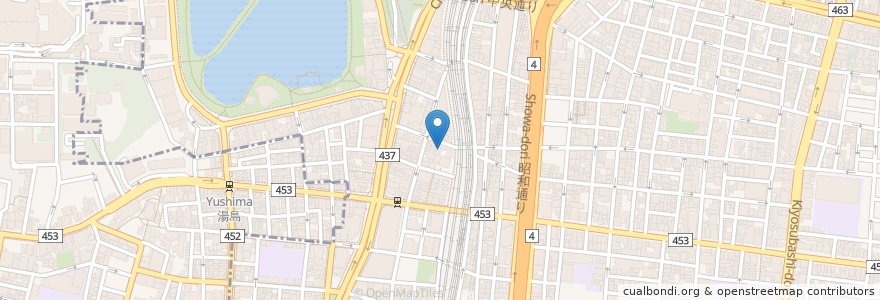 Mapa de ubicacion de ひもの屋 en 日本, 東京都, 台東区.