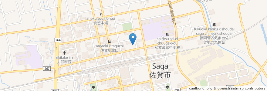 Mapa de ubicacion de 津田クリニック en ژاپن, 佐賀県, 佐賀市.