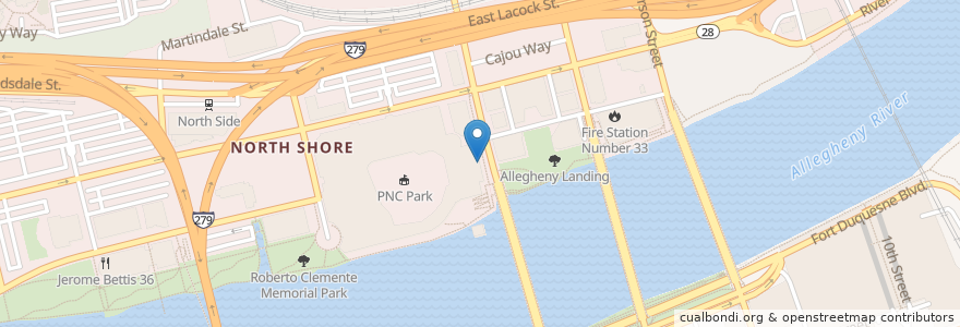 Mapa de ubicacion de PNC Bank en 美利坚合众国/美利堅合眾國, 宾夕法尼亚 / 賓夕法尼亞州, Allegheny County, Pittsburgh.