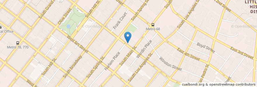 Mapa de ubicacion de Yuko Soup Bar en Estados Unidos De América, California, Los Angeles County, Los Ángeles.