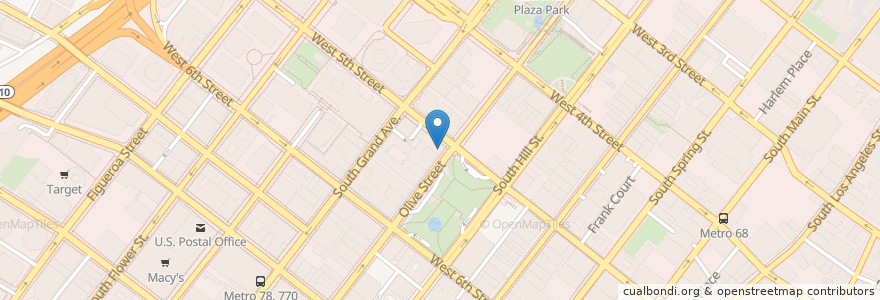 Mapa de ubicacion de Bugis Street en Vereinigte Staaten Von Amerika, Kalifornien, Los Angeles County, Los Angeles.