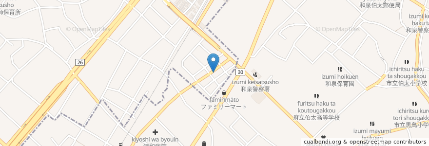 Mapa de ubicacion de オレンジ保育園 en 日本, 大阪府, 和泉市.