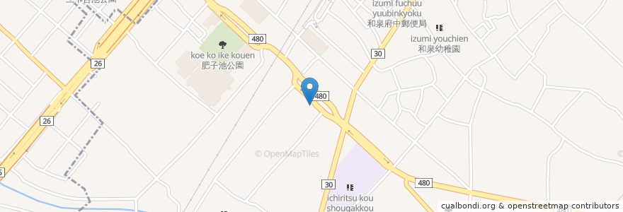 Mapa de ubicacion de アンジュ en 日本, 大阪府, 和泉市.
