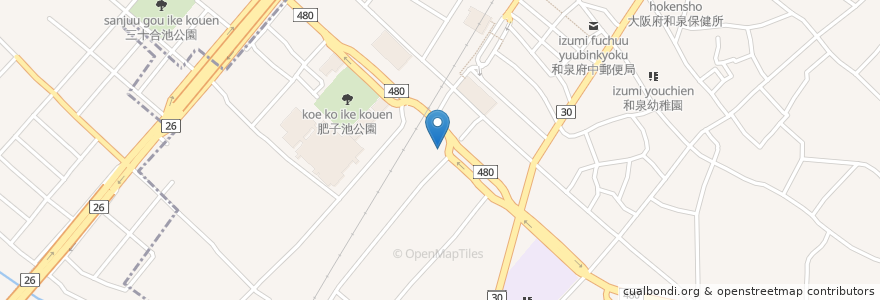 Mapa de ubicacion de 松尾歯科医院 en Япония, Осака, 和泉市.