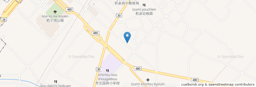 Mapa de ubicacion de にった眼科クリニック en ژاپن, 大阪府, 和泉市.