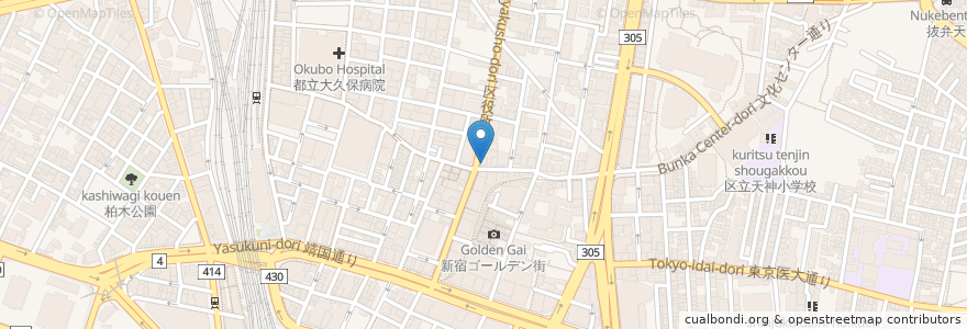 Mapa de ubicacion de 野郎寿司本店 en Japan, Tokio, 新宿区.