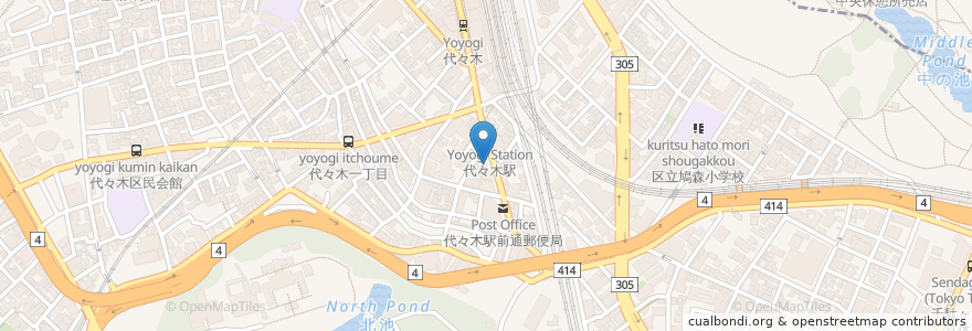 Mapa de ubicacion de 温野菜 en Japan, Tokio, 渋谷区.