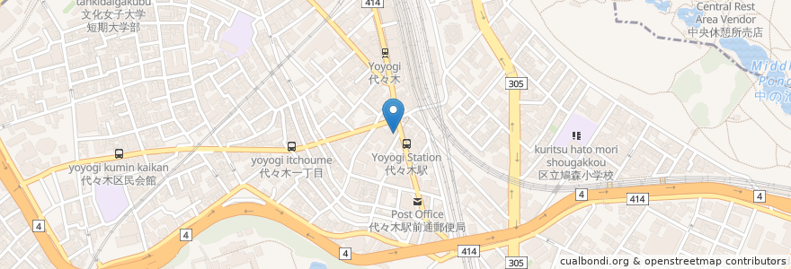 Mapa de ubicacion de 三菱UFJ銀行 en Giappone, Tokyo, Shinjuku, Shibuya.