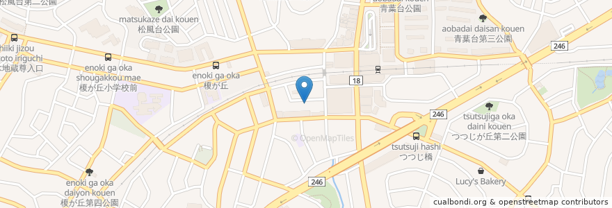 Mapa de ubicacion de 鮨くさびや en Japão, 神奈川県, 横浜市, 青葉区.