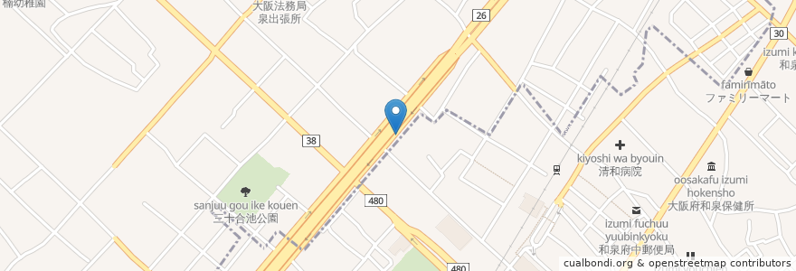 Mapa de ubicacion de ゆずり葉 en 일본, 오사카부.