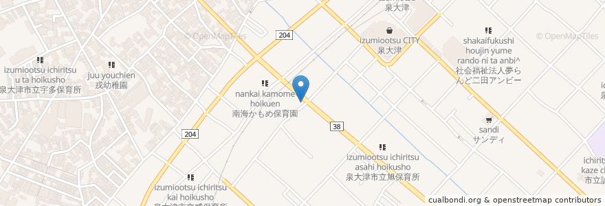 Mapa de ubicacion de ほっかほか堂 泉大津店 en 日本, 大阪府, 泉大津市.